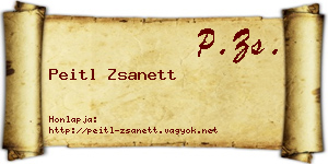 Peitl Zsanett névjegykártya